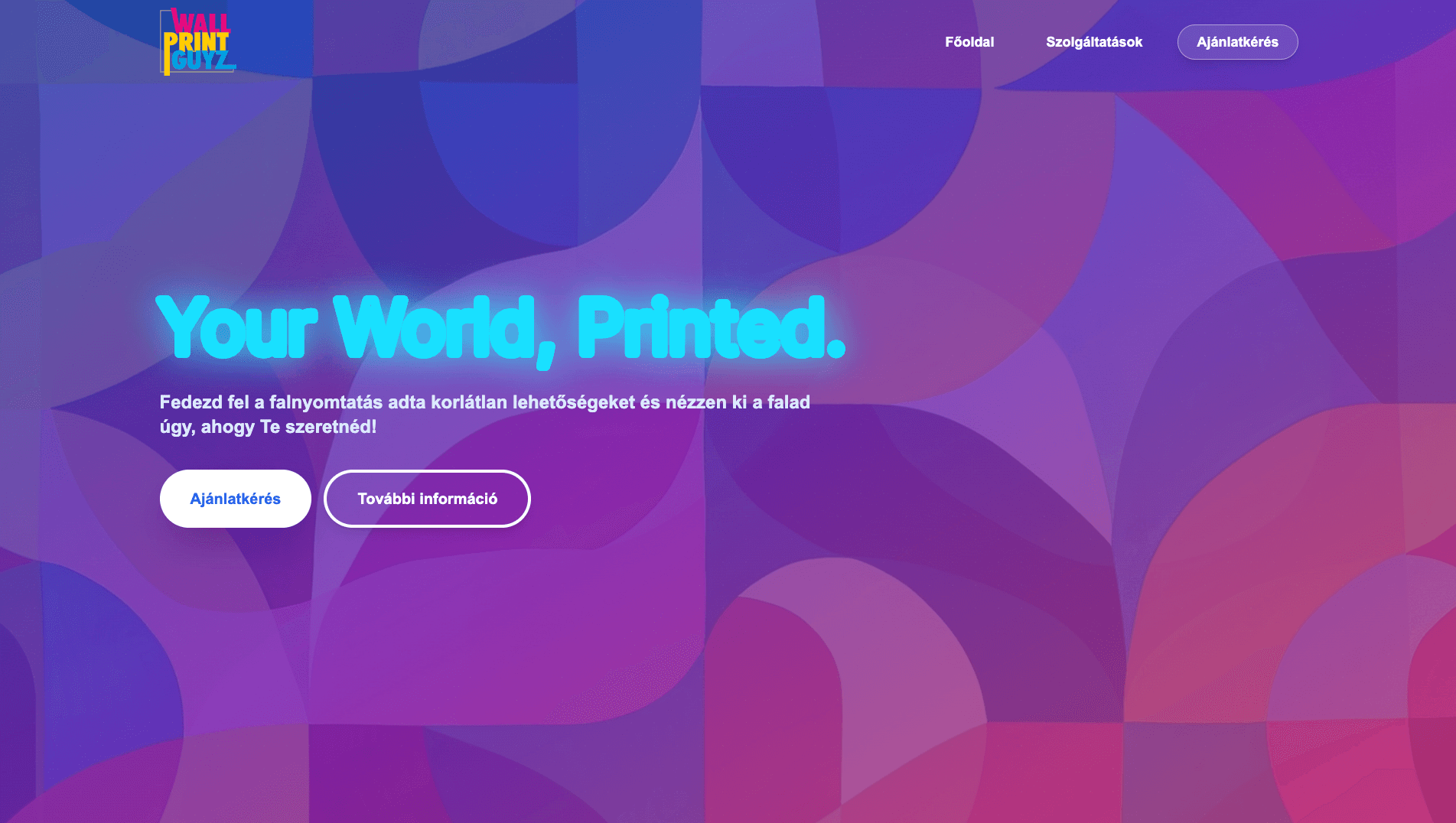 WallPrint Guyz weboldal előnézet